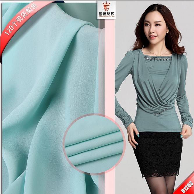 供應(yīng)75D韓國(guó)麻面料 加捻亂麻雪紡 素色女裝雪紡裙子服飾面料