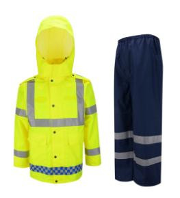 交警反光雨衣，交警分體式反光雨衣，交警反光執(zhí)勤雨衣