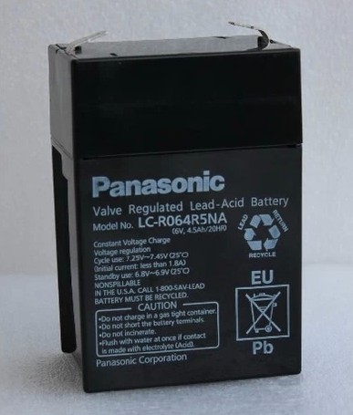 松下蓄電池 LC-R064R5NA6V4.5AH 6V4AH