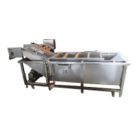 諸城全自動(dòng)果蔬清洗機(jī)各種塑料筐不銹鋼盤(pán)子清洗機(jī)