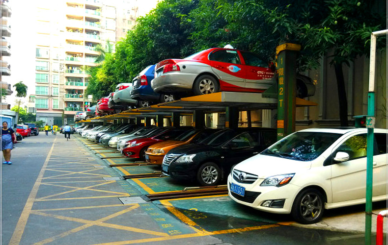 小區(qū)物業(yè)停車場升級立體停車設備 幾層平移機械式立體車庫
