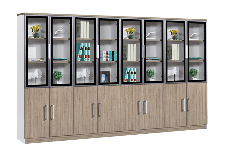 文件柜木質(zhì)簡約現(xiàn)代檔案柜資料柜儲(chǔ)物柜書柜帶鎖收納柜辦公室柜子