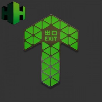 深圳地鐵不銹鋼大箭頭，武漢地鐵夜光不銹鋼標(biāo)識(shí)，上下車(chē)指示