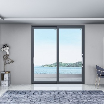 佛山高性能隔熱門窗定做意博門窗海森推拉門鋁合金移門三軌隔音門