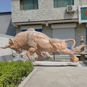 工廠石雕牛開荒牛石雕奮斗牛石頭生肖牛雕塑擺件